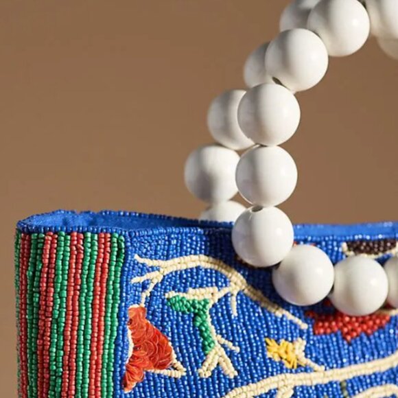 Beaded Structured Tote by Anthropologie - NWOT - Picture 3 of 6